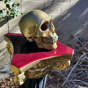Handmade Ceramic Gold Skull